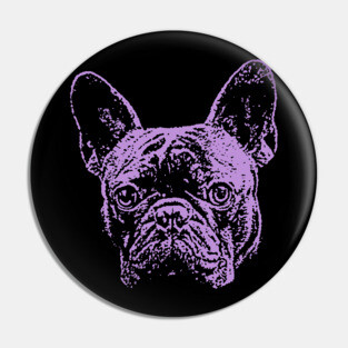 Lilac French Bulldog Pin