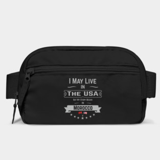 I May Live in The USA But My Story Began in Morocco T-Shirt, Moroccan Roots, American Flag Morocco Gifts, Birthday Present Bag