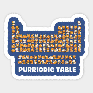 Purriodic Table Sticker