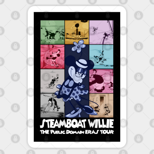 Steamboat Willie The Public Domain Eras Tour - 2 Sticker by Megadorim