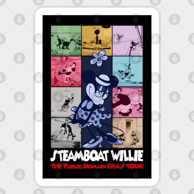 Steamboat Willie The Public Domain Eras Tour - 4 Sticker by Megadorim