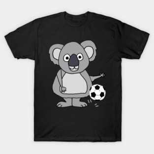 Funny Koala Bear Playing Soccer T-Shirt