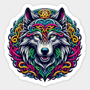 Celtic Wolf Sticker