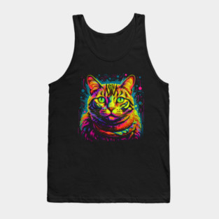 Hamburger Cat Tank Top