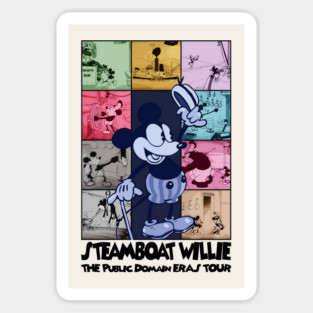 Steamboat Willie The Public Domain Eras Tour - 6 Magnet