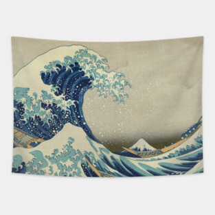 The Classic Japanese Great Wave off Kanagawa by Hokusai Tapestry