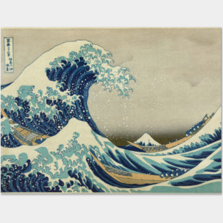 The Classic Japanese Great Wave off Kanagawa by Hokusai Posters and Art