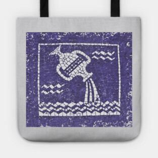 Distressed Style Print Aquarius Mosaic Tote