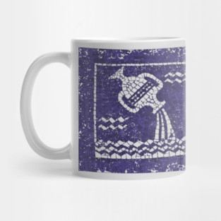 Distressed Style Print Aquarius Mosaic Mug
