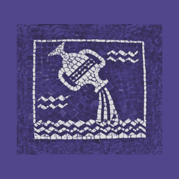 Distressed Style Print Aquarius Mosaic by DonWillisJrArt