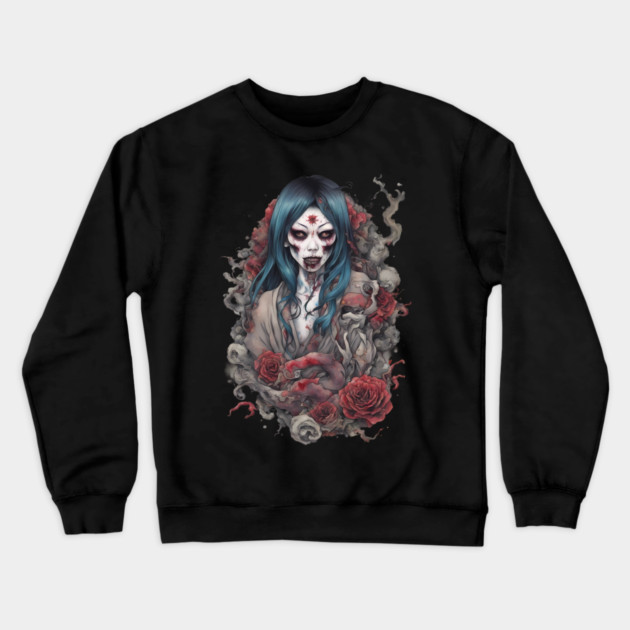 Female Ghost Crewneck Sweatshirt by animegirlnft