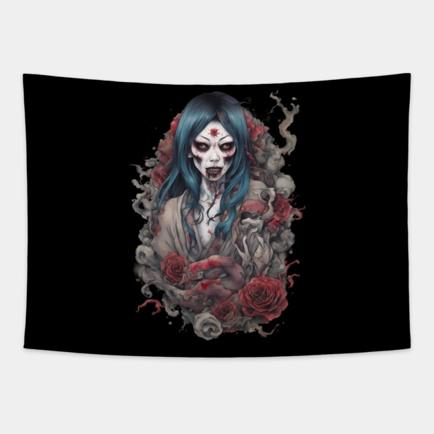 Female Ghost Tapestry by animegirlnft