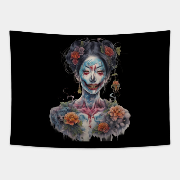 Bloody Mary Horror Tapestry by animegirlnft