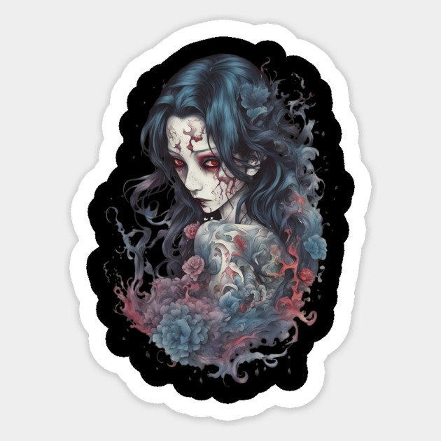 Japanese Ghost Sticker by animegirlnft