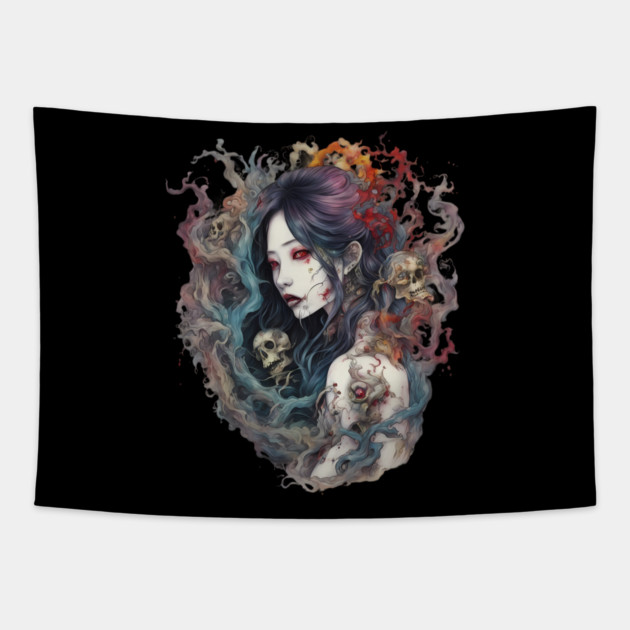 Anime Ghost Tapestry by animegirlnft