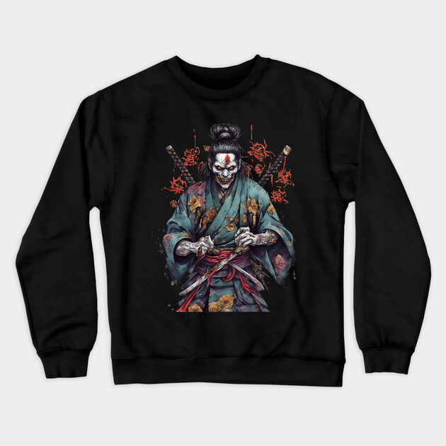 Samurai Zombie Crewneck Sweatshirt by animegirlnft