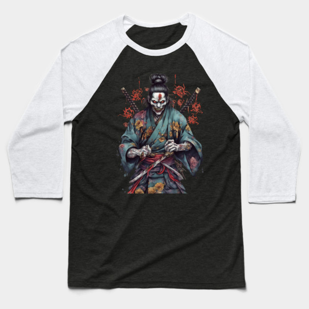 Samurai Zombie Baseball T-Shirt by animegirlnft