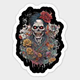 Skull Japanese Tattoo Sticker