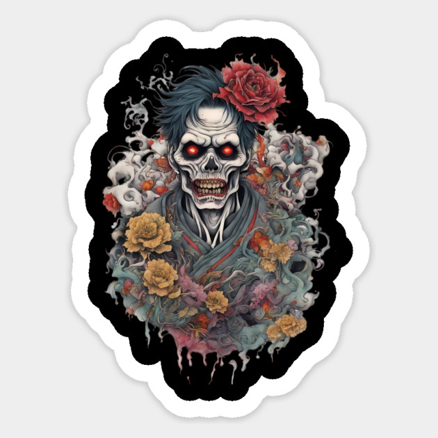 Skull Japanese Tattoo Sticker by animegirlnft