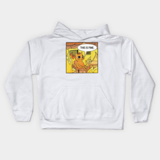 This is Fine. Cat Kids Hoodie