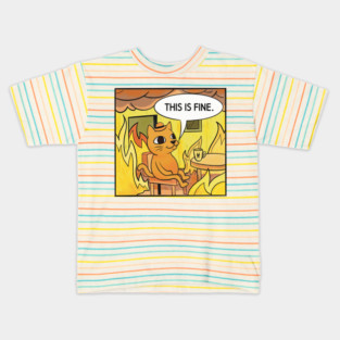 This is Fine. Cat Kids T-Shirt
