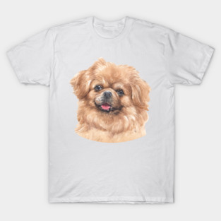 Tibetan Spaniel Watercolor Art T-Shirt