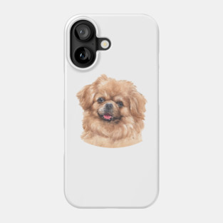 Tibetan Spaniel Watercolor Art Phone Case