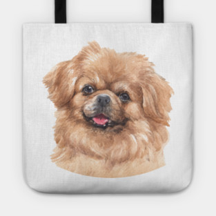 Tibetan Spaniel Watercolor Art Tote