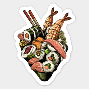 Sushi Heart Magnet