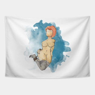 Bondaged girl Tapestry