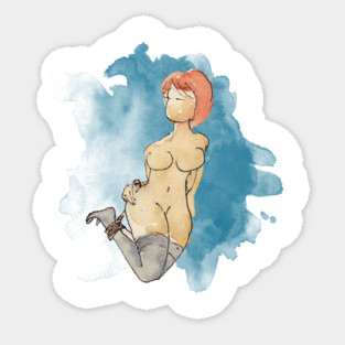 Bondaged girl Sticker