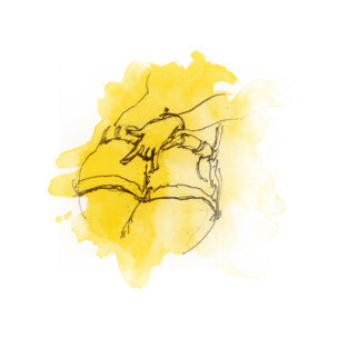 Hand in shorts T-Shirt