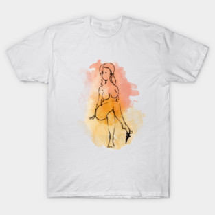 Watercolor girl with panties T-Shirt