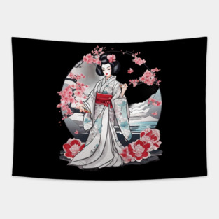 Geisha Tattoo Tapestry