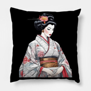 Japanese Geisha Pillow