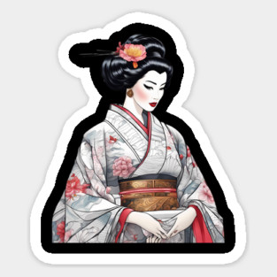 Japanese Geisha Sticker