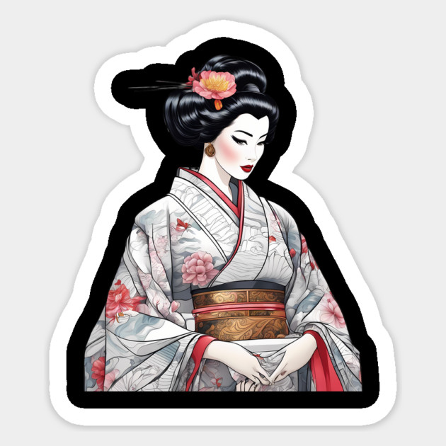 Japanese Geisha Sticker by animegirlnft