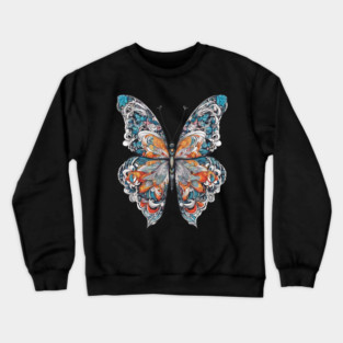 Butterfly Drawing Crewneck Sweatshirt
