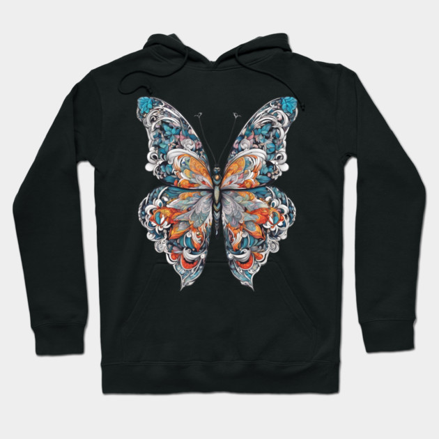 Butterfly Drawing Hoodie by animegirlnft