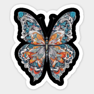 Butterfly Drawing Sticker