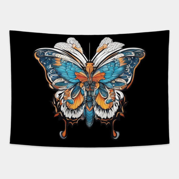 Butterfly Tattoo Tapestry by animegirlnft