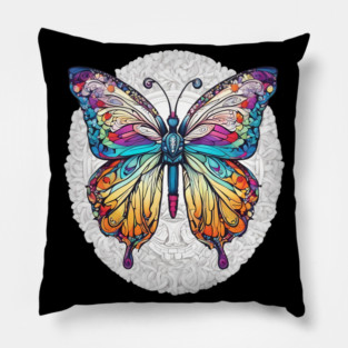 Colorful Butterfly Pillow