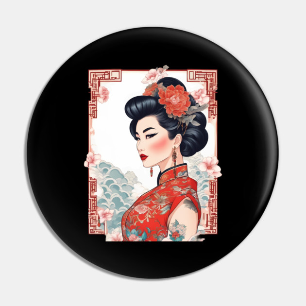 Traditional Chinese Lady Pin by animegirlnft