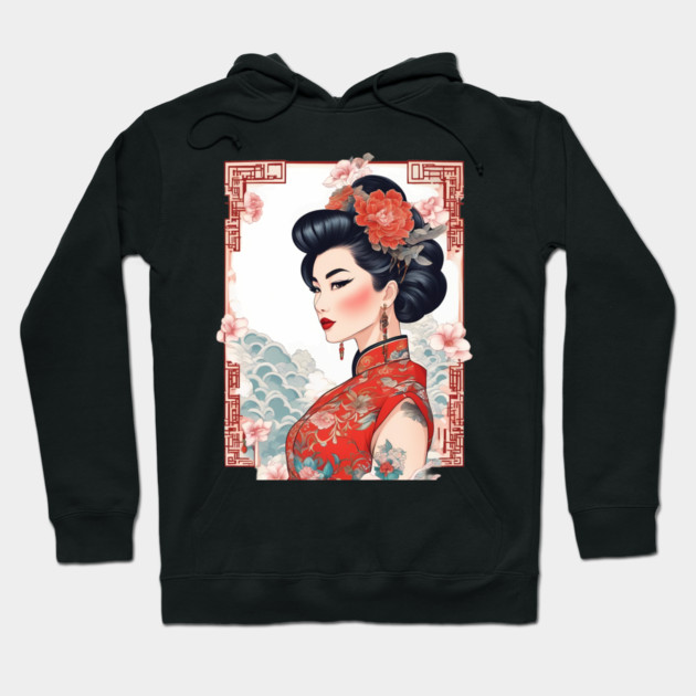 Traditional Chinese Lady Hoodie by animegirlnft