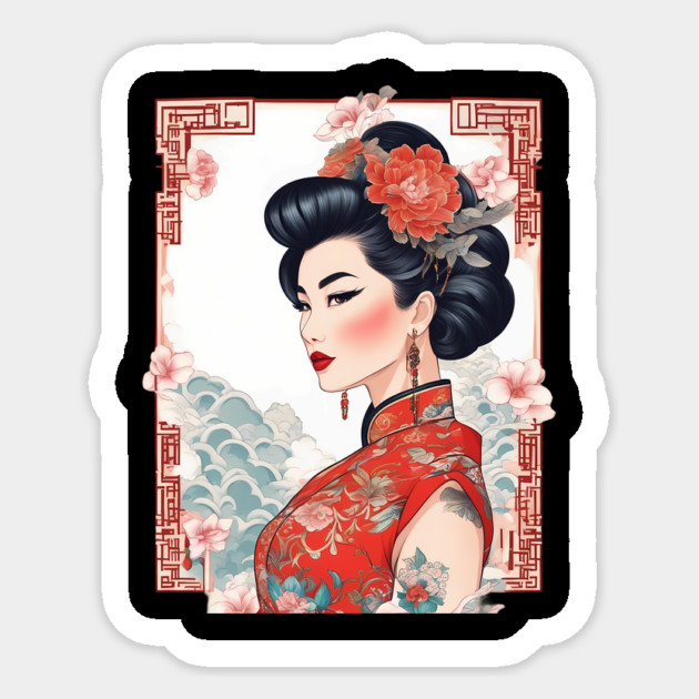 Traditional Chinese Lady Sticker by animegirlnft