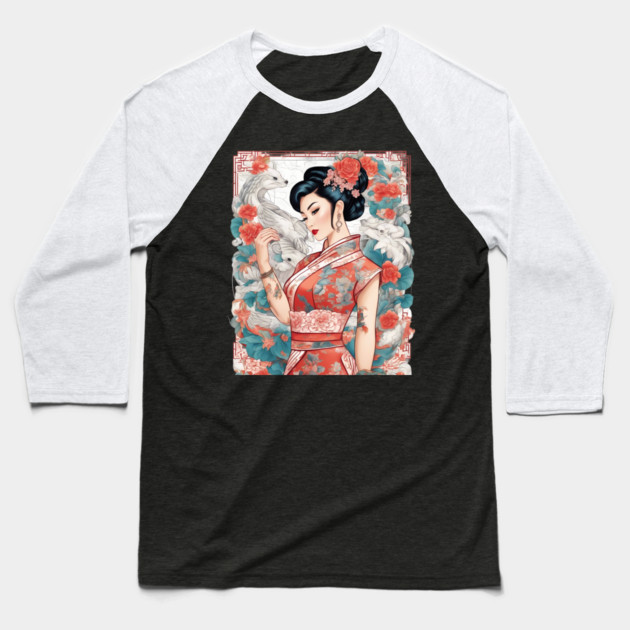 China Doll Baseball T-Shirt by animegirlnft