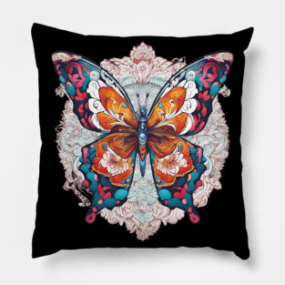 Butterfly Mandala Pillow