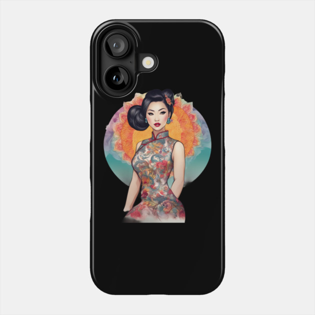 Chinese Dragon Lady Phone Case by animegirlnft