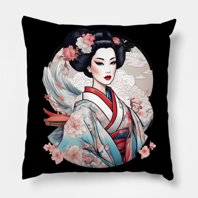 Japanese Girl Pillow by animegirlnft