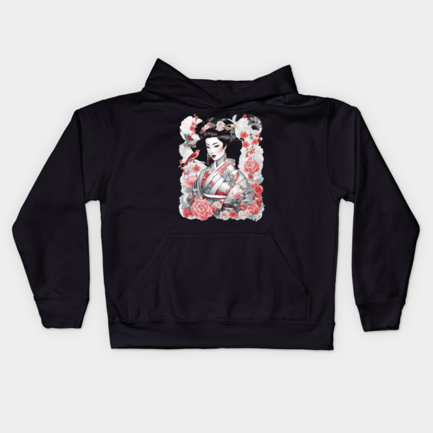 Japanese Geiko Kids Hoodie by animegirlnft